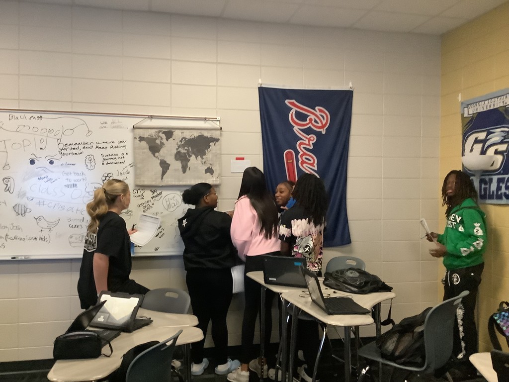 Picture showing 📚✨ Coach Lanier’s Advanced World History students at Claxton High School spent time diving into the fascinating world of the MesoAmerican Empires — the Mayan, Aztec, and Incan civilizations! 🏹🌎  Students explored the rich culture and traditions of these empires, their technological advances, and the events that led to their conquest. ⚔️🔍 As their learning progressed, they also debated the pros and cons of the Columbian Exchange, examining its lasting effects on Native populations and how it continues to shape our modern-day culture. 🌽🍫  🐯We are proud of our Tigers for their curiosity, hard work, and passion for history! 🖤💛  #ClaxtonHigh #BlackAndGoldTigers #WorldHistory #MesoAmericanEmpires #LearningInAction #ColumbianExchange #StudentSuccess