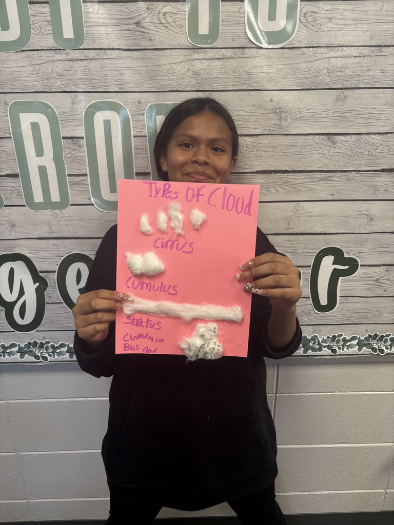 4th graders learning about clouds