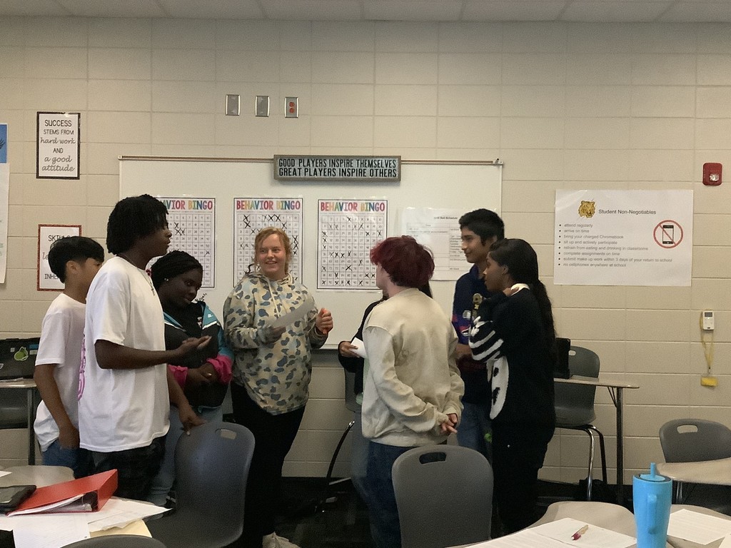 Image showing 📚✨ Coach Lanier’s Government classes have been diving deep into the Executive Branch and the roles of the President! 🇺🇸 As part of their unit on foreign policy, students became leaders of fictional countries 🌍—representing economic aid, military aid, humanitarian aid, and technology. Each country first reflected on its own strengths 💪 and weaknesses 🤔, then worked with others to find ways to cooperate. The ultimate challenge? 🤝 To create a treaty that benefits all four nations—ensuring balance, fairness, and collaboration without one country dominating the rest. To prepare, students explored real-world examples like the Marshall Plan, 9/11 & NATO, and the Lend-Lease Act, connecting history to today’s global relationships. 🌐 We’re so proud of our Tigers for learning how cooperation and diplomacy shape the world! 🐅💛🖤 #ClaxtonTigers #GovernmentClass #ExecutiveBranch #FutureLeaders #ForeignPolicy #Teamwork #LearningByDoing #BlackAndGold