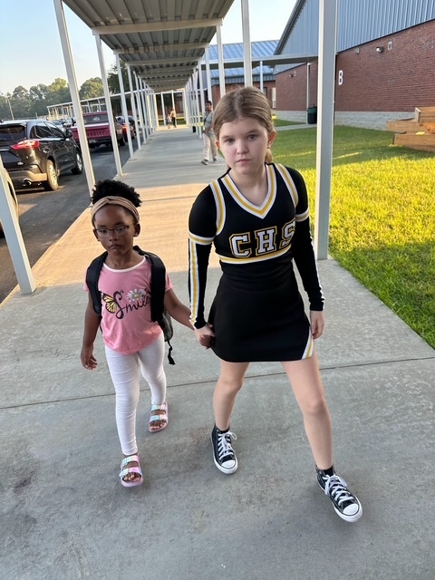 Image showing 📸🐯 We shared previously how the Claxton High School Band and Cheerleaders teamed up with Claxton Elementary staff to welcome students on Friday, September 12, 2025. Here are a few more snapshots of that Tiger pride in action! 💛🖤 Thank you to everyone who helped make the morning so special—our schools shine brightest when we come together. ✨ #RestoreTheRoar #TigerPride #BlackAndGold #ClaxtonStrong