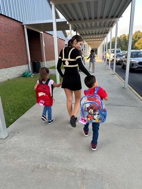 Image showing 📸🐯 We shared previously how the Claxton High School Band and Cheerleaders teamed up with Claxton Elementary staff to welcome students on Friday, September 12, 2025. Here are a few more snapshots of that Tiger pride in action! 💛🖤 Thank you to everyone who helped make the morning so special—our schools shine brightest when we come together. ✨ #RestoreTheRoar #TigerPride #BlackAndGold #ClaxtonStrong