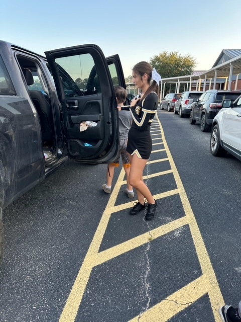 Image showing 📸🐯 We shared previously how the Claxton High School Band and Cheerleaders teamed up with Claxton Elementary staff to welcome students on Friday, September 12, 2025. Here are a few more snapshots of that Tiger pride in action! 💛🖤 Thank you to everyone who helped make the morning so special—our schools shine brightest when we come together. ✨ #RestoreTheRoar #TigerPride #BlackAndGold #ClaxtonStrong