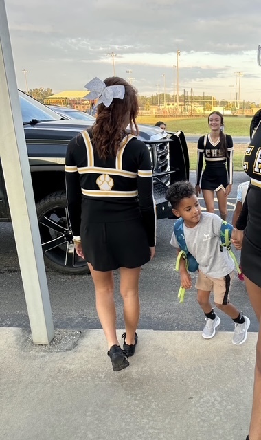 Image showing 📸🐯 We shared previously how the Claxton High School Band and Cheerleaders teamed up with Claxton Elementary staff to welcome students on Friday, September 12, 2025. Here are a few more snapshots of that Tiger pride in action! 💛🖤 Thank you to everyone who helped make the morning so special—our schools shine brightest when we come together. ✨ #RestoreTheRoar #TigerPride #BlackAndGold #ClaxtonStrong