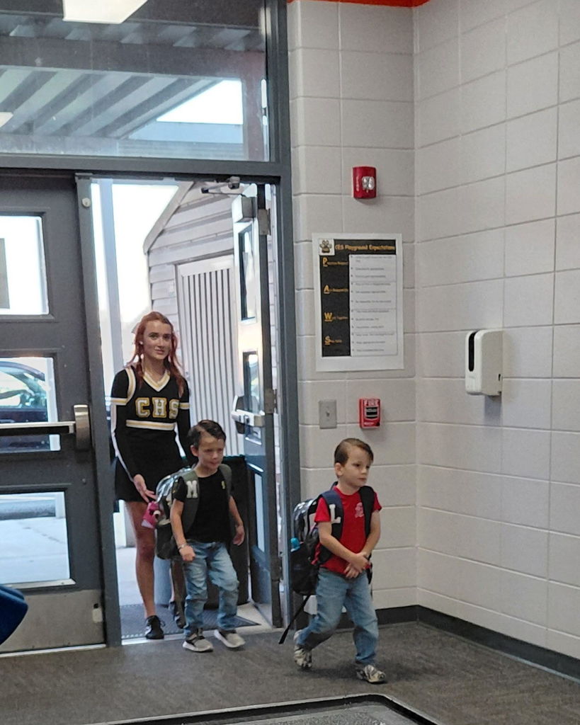 Image showing 📸🐯 We shared previously how the Claxton High School Band and Cheerleaders teamed up with Claxton Elementary staff to welcome students on Friday, September 12, 2025. Here are a few more snapshots of that Tiger pride in action! 💛🖤 Thank you to everyone who helped make the morning so special—our schools shine brightest when we come together. ✨ #RestoreTheRoar #TigerPride #BlackAndGold #ClaxtonStrong