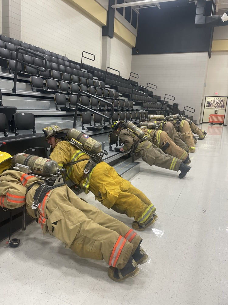recruits warming up