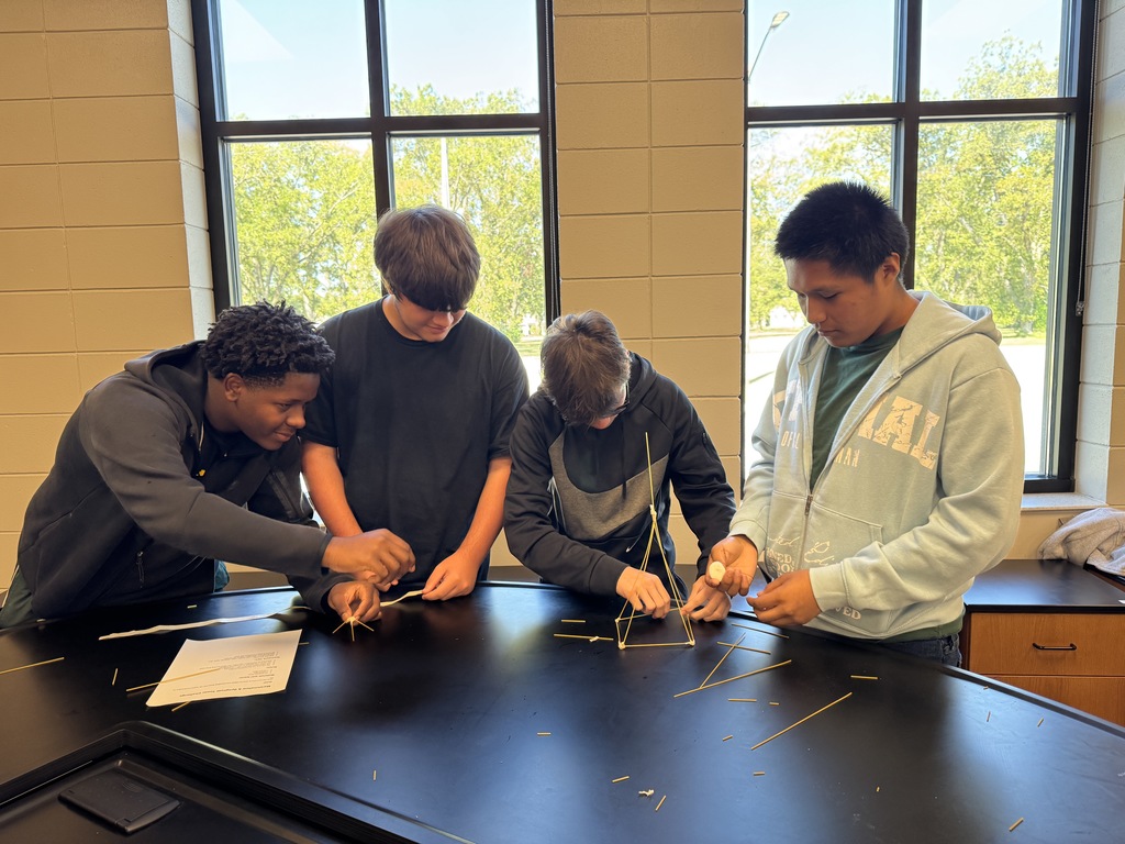 Image showing 🌟 Students in Mrs. Hendrix’s High School Transition class put their employability skills to the test with the Spaghetti & Marshmallow Tower Challenge! 🍝✨ This hands-on activity focused on teamwork, problem-solving, and communication—key skills that prepare our students for success beyond the classroom. 💡🙌 #TigerPride #EmployabilitySkills #Teamwork #TheDen