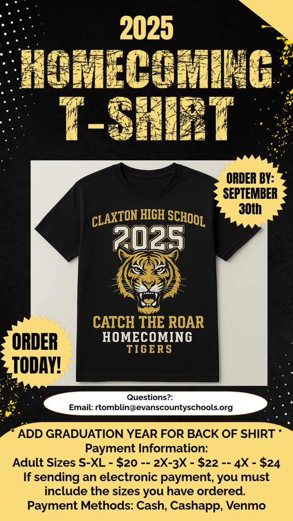 2025 Homecoming TShirt Flyer