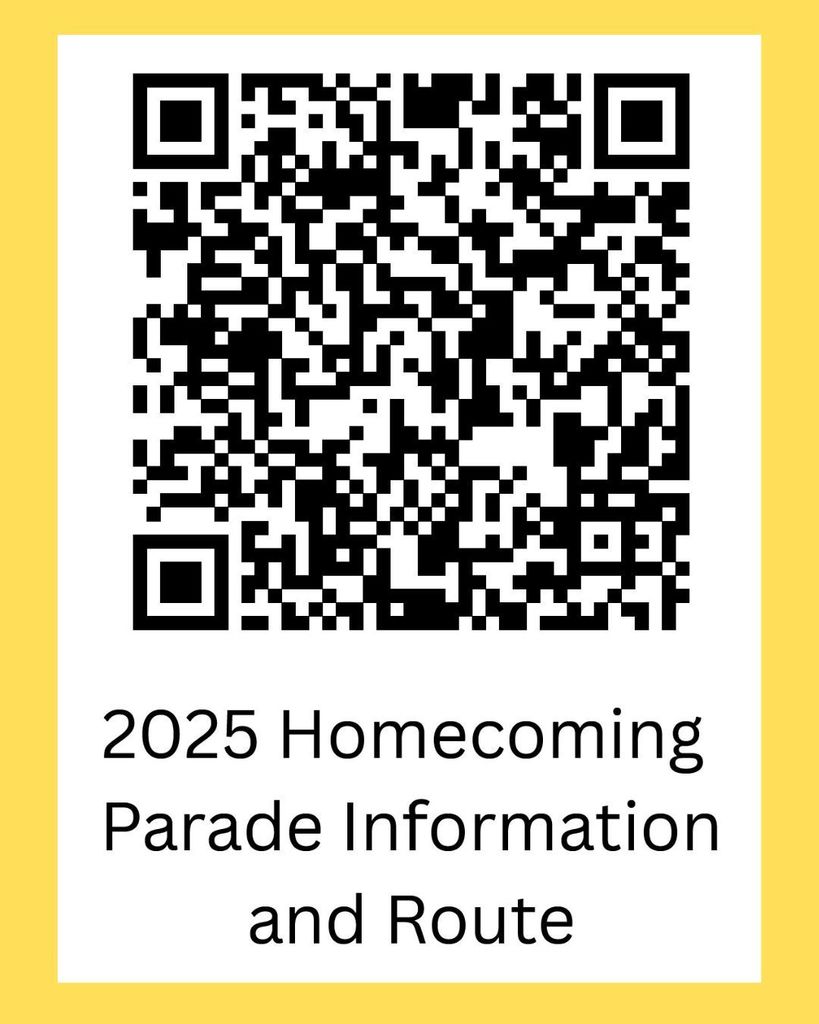 QR Code for Homecoming Parade Info and Route
