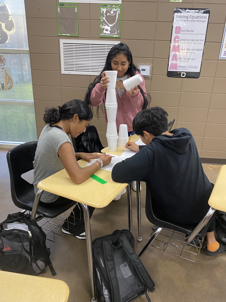 Hands-on Math Fun...Using cups to guess teacher's height