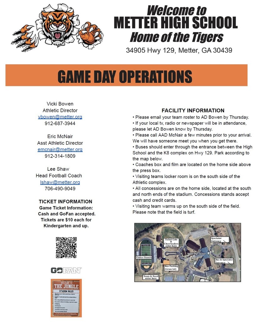 Metter Game Day Operations