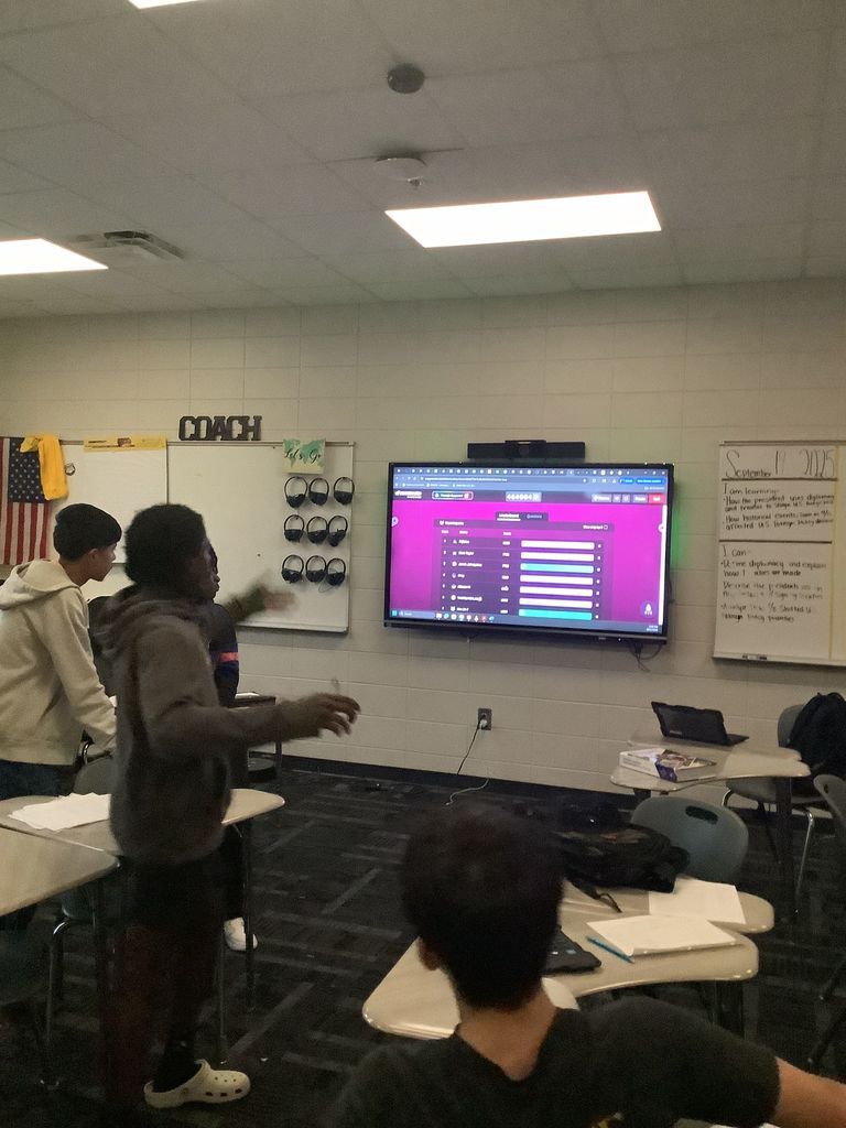 Image showing 📚✨ Our Government students FLIPPED the classroom this week! Instead of just sitting back and listening, they became the teachers—planning lessons, leading activities, and even creating assessments for their peers. 👩‍🏫👨‍🏫  This project gave students the chance to take ownership of their learning, strengthen communication & teamwork, and engage deeply with content they’ll see again on benchmarks. 💡🙌  They taught each other: 🏛 Legislative Branch – Bicameral legislature & how a bill becomes a law 🇺🇸 Executive Branch – Roles of the president & the line of succession ⚖️ Judicial Branch – Court jurisdiction & judicial activism vs. restraint  We’re so proud of the creativity, leadership, and collaboration our students demonstrated! 🐾💛🖤  #TheDen #ClaxtonHighSchool #BlackAndGold #StudentLeaders #ActiveLearning #CHSGovernment