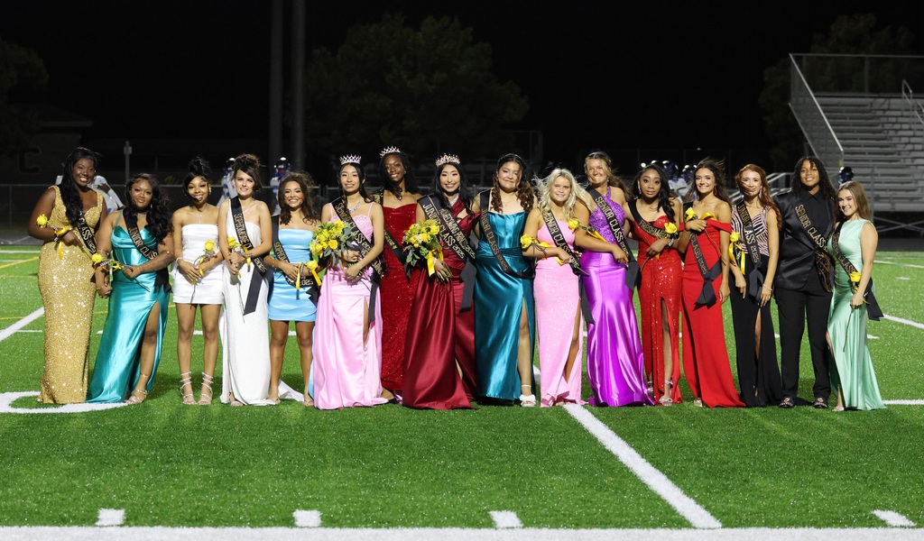 Image showing 🎉🏈 Homecoming Royalty 2025! 👑💛🖤  On Friday, October 10, 2025, during the cool and windy halftime of the Tigers v. Savannah High football game, senior Rosacela Estrada Silva was crowned the 2025 CHS Homecoming Queen, and her sister, junior Samantha Estrada Silva, was crowned Homecoming Princess! 👸👑  The Queen and Princess are the proud daughters of Teresa Silva and Pedro Estrada. Rosacela was escorted by her father, Pedro, and Samantha was escorted by her mother, Teresa. 💐 Trinity Lavant, the 2024 Homecoming Queen and current Georgia Southern University student, assisted in crowning her successors. 💛💙  ✨ Homecoming Court Members ✨ 👩‍🎓 Seniors: Kamryn Carter, Ansley Crosby, Gaby Francis, Jayda Jordan, Brianna Pittman 👩‍🎓 Juniors: Maci Eason, Abi Kirkland, Heydy Roblero-Ramos, Jakyla Williams 👩‍🎓 Sophomores: Anahi Dominguez, Angel Smith 👩‍🎓 Freshmen: Irie Battle, La’Lanee Fields  During the Pep Rally on Friday afternoon, Jeremy Rogers was crowned Homecoming King, and Brody Dillard was crowned Homecoming Prince! 🤴👑  👏 A big Tiger thank-you to everyone who made Homecoming Week 2025 such a success — our faculty, staff, students, community partners, and Evans County Schools alumni. Thank you for showing your Tiger Pride and helping us Paint the Town Black and Gold! 🐅🖤💛  #CHSHomecoming2025 #TigerPride #GoTigers #BlackAndGold #ClaxtonHigh #HomecomingRoyalty #WeAreEvansCounty #TigersForever #CommunityStrong