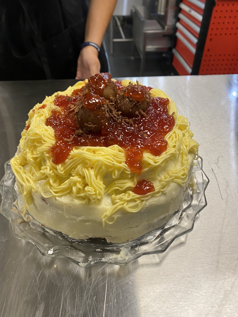 close up of the cake