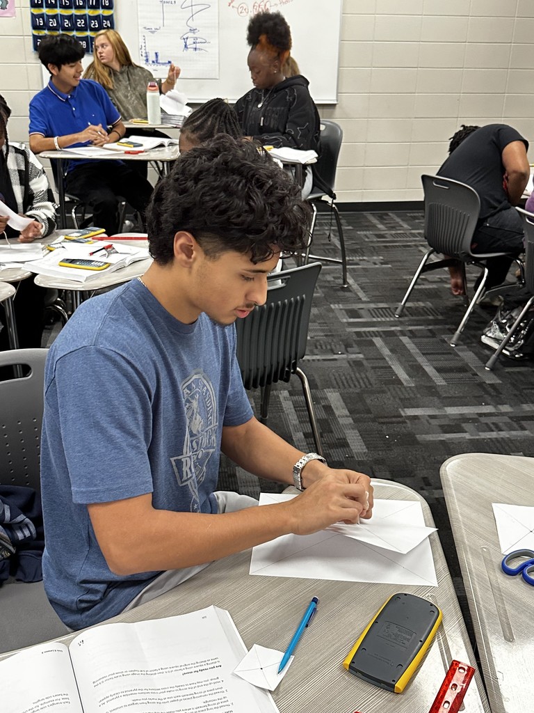 Image showing From 2D to 3D! ✨ Mrs. Selph's students are turning flat pictures into objects with volume by mastering dilations and scale factors. They're not just doing math—they're learning the foundation of design and engineering! Amazing work! 🏗️🖼️  #CreativeMath #3DDesign #ScaleItUp #SelphClass #MathIsEverywhere 🚀