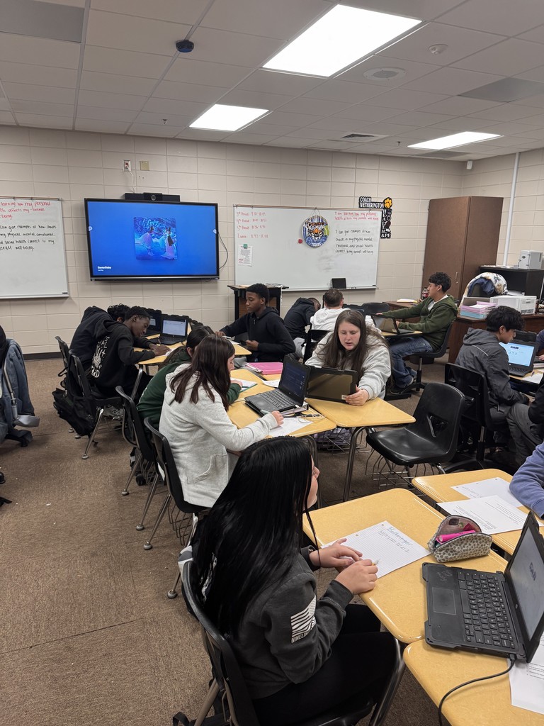 8th Grade Health Students Exploring the 4 Dimensions of Health