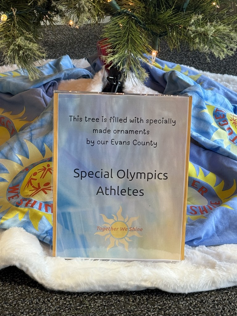 Image showing ✨Please visit the Evans County Downtown Development Authority's Festival of Trees hosted by Claxton City Hall to see the tree decorated with beautiful, custom ornaments made by the dedicated CMS/CHS Special Olympics athletes during the fall games. The Festival of Trees is on display at City Hall through January 2, 2026 during business hours (Mondays- Thursdays 8:15-4:30 and Fridays 8:15-12:00).  #HolidaySeason #AthleteArt #ClaxtonCityHall #FestiveOfTrees 🎄