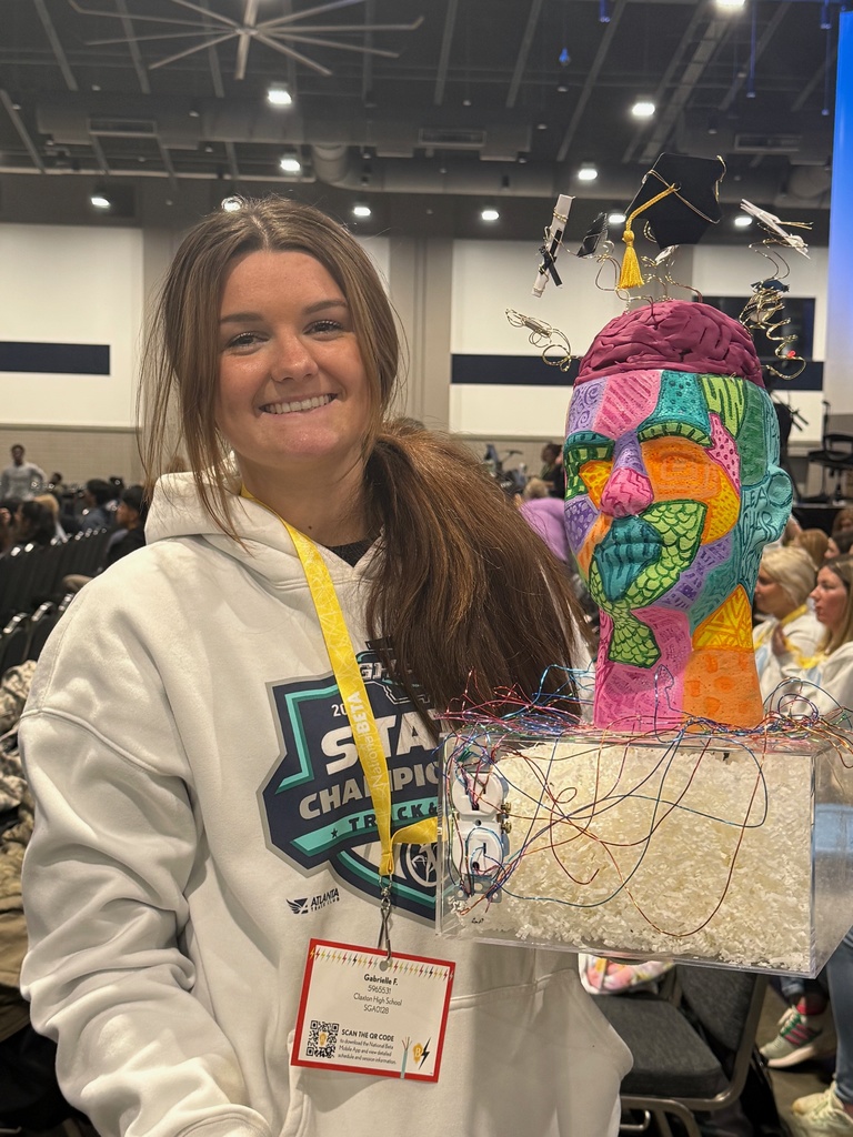 Image showing 🌟 CHS Beta Club is Wired for National Success! 🌟 We are bursting with pride for our Claxton High School Beta Students who attended the State Beta Convention in Savannah, GA! The students worked incredibly hard on projects centered around the theme, "Wired for Success." Their creativity, dedication, and teamwork paid off! 🖤💛  We are thrilled to announce that the following students earned a spot to compete at the National Beta Convention in Nashville, TN, in June 2026!  First Place National Qualifiers: Ramon Soto Dentil (12th Grade Spanish)  Allison Martinez (Fiber Arts - Division 1)  Amy Allende-Muthe (Onsite Cake Decorating - Division 1)  Joselin Baltazar-Venagas (Hand Drawn Anime - Division 2)  Other National Qualifiers: 2nd Place: Gabriel Trejo Samano (11th Grade Spanish)  4th Place: Gaby Francis (3D Design)  5th Place: Hannah Hendrix (12th Grade Health/Physical Education)  Congratulations to all our qualifiers! Your hard work is an inspiration. Nashville, here we come! 🚀  #CHSBeta #NationalQualifiers #BetaConvention #WiredForSuccess #StudentAchievement 🏆