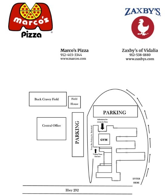 Vidalia High Parkin and Food Vendor Info