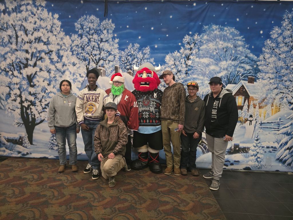 Image showing Macon Mayhem Madness with Claxton FFA! 🏒🥅  On Friday, December 19, 2025 some of  our Claxton FFA chapter members headed to the Macon Coliseum for a high-energy FFA Night!  The atmosphere was electric as the Macon Mayhem took to the ice. After a tough first period, the Mayhem showed incredible resilience, rallying back to secure a thrilling 3-2 overtime victory! ⛸️🔥  It was a night full of intense moments and a great reminder of what teamwork and persistence can achieve. Our students had a fantastic time representing The DEN in Macon!  #TheDEN #ClaxtonFFA #FFANight #MaconMayhem #HockeyNight #OvertimeWin #TigerPride 🖤💛