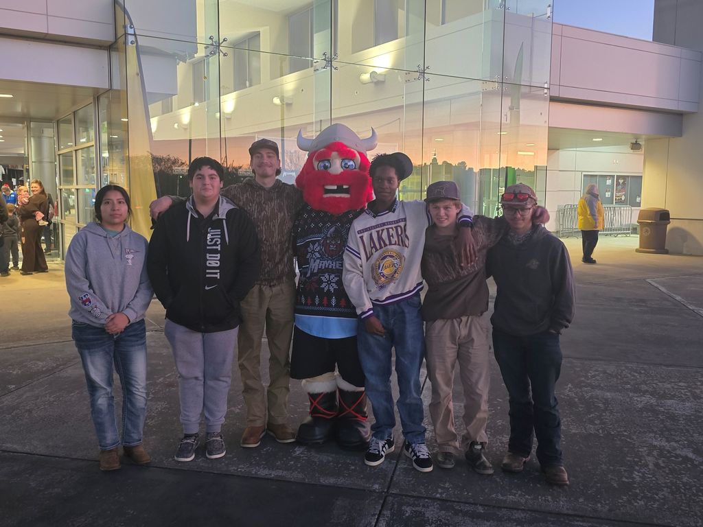 Image showing Macon Mayhem Madness with Claxton FFA! 🏒🥅  On Friday, December 19, 2025 some of  our Claxton FFA chapter members headed to the Macon Coliseum for a high-energy FFA Night!  The atmosphere was electric as the Macon Mayhem took to the ice. After a tough first period, the Mayhem showed incredible resilience, rallying back to secure a thrilling 3-2 overtime victory! ⛸️🔥  It was a night full of intense moments and a great reminder of what teamwork and persistence can achieve. Our students had a fantastic time representing The DEN in Macon!  #TheDEN #ClaxtonFFA #FFANight #MaconMayhem #HockeyNight #OvertimeWin #TigerPride 🖤💛