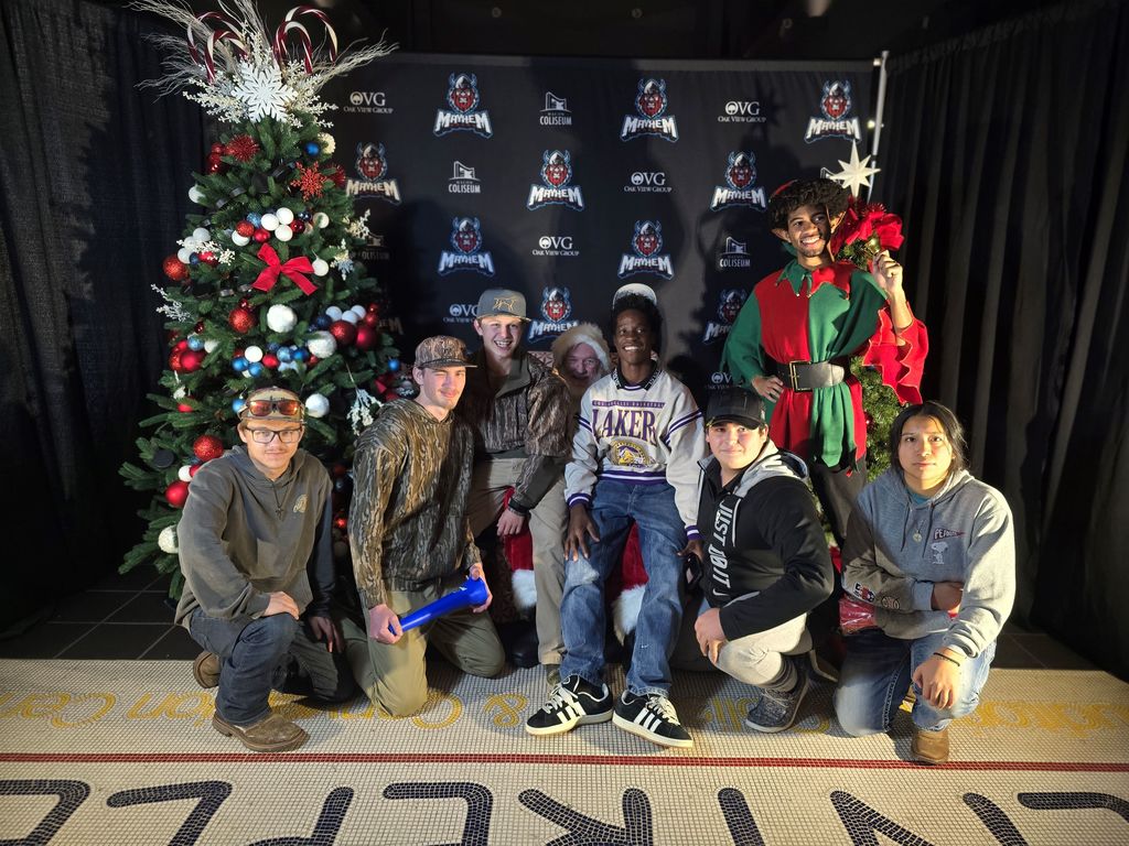 Image showing Macon Mayhem Madness with Claxton FFA! 🏒🥅  On Friday, December 19, 2025 some of  our Claxton FFA chapter members headed to the Macon Coliseum for a high-energy FFA Night!  The atmosphere was electric as the Macon Mayhem took to the ice. After a tough first period, the Mayhem showed incredible resilience, rallying back to secure a thrilling 3-2 overtime victory! ⛸️🔥  It was a night full of intense moments and a great reminder of what teamwork and persistence can achieve. Our students had a fantastic time representing The DEN in Macon!  #TheDEN #ClaxtonFFA #FFANight #MaconMayhem #HockeyNight #OvertimeWin #TigerPride 🖤💛