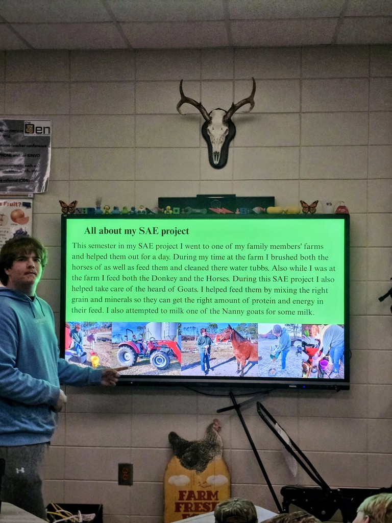 Image showing Great Work, Mr. Hendrix! 🔧🌟  Shoutout to Mr. Hendrix and all the Ag Mechanics students in Mr. Turner's class! They recently wrapped up Fall Semester by sharing what they learned through their Supervised Agriculture Experience (SAE) projects.  Why we value SAEs at CHS: An SAE is a powerful tool for our students. It allows them to apply classroom lessons in real-world settings while developing their personal passions. By participating, students: ✅ Explore and refine career choices. ✅ Meet real-world career expectations. ✅ Develop specific skills for the agricultural industry. ✅ Build on their individual talents and strengths.  We love seeing our students take charge of their own learning! 🖤💛  #TheDEN #ClaxtonHigh #AgSkills #CareerSuccess #LearningByDoing