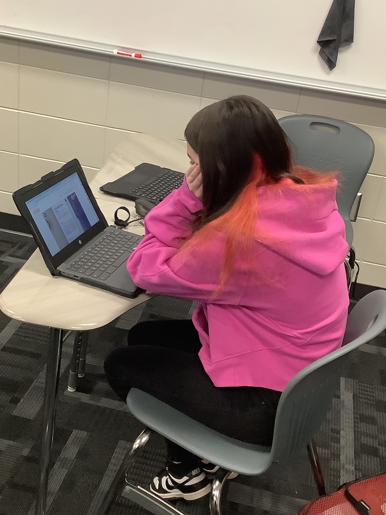 Students using iCivics for a task in class.
