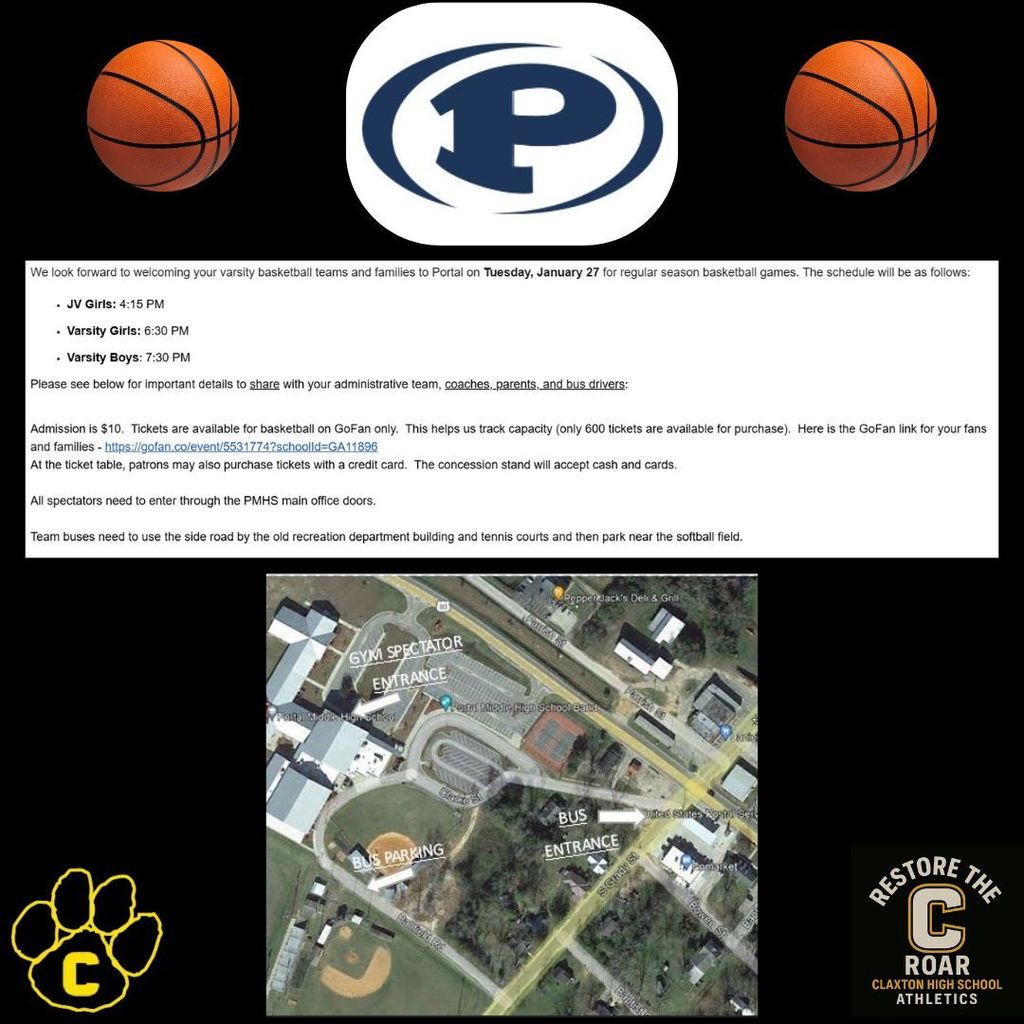 Portal Information for Game Day Today