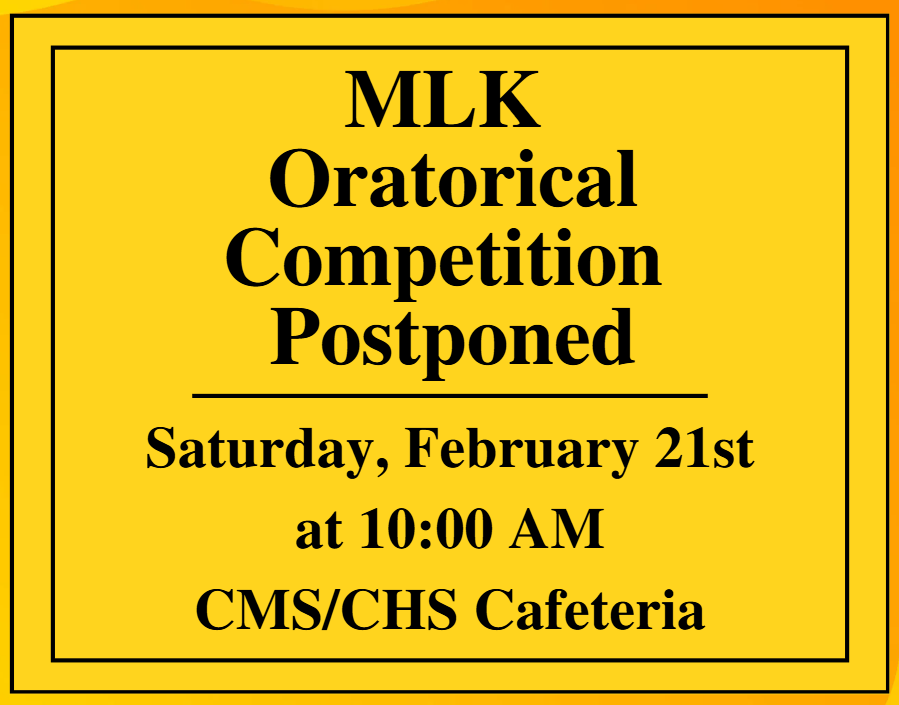 MLK Oratorical Competition Postponed