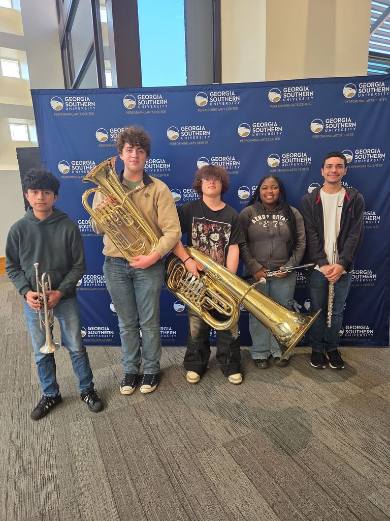 Image showing 🎶 Showstoppers at the PAC! 🎷🎺 Join us in Statesboro to support some of our incredibly talented CMS and CHS musicians! These students have earned the honor of performing alongside the top middle and high school musicians from across the South Georgia area in District Honor Band.  We would love to see a sea of Black and Gold in the audience to cheer them on!  📅 Event Schedule: 3:00 PM – Middle School Performance including CMS student Mateo Tepetate  3:45 PM – 9th & 10th Grade Performance including CHS students Colton Emanuel and Aaliyah Beasley  4:30 PM – 11th & 12th Grade Performance including CHS students Mario Garcia and Lane Lujan  📍 Location: Georgia Southern Performing Arts Center (PAC) 🗓️ Date: Tomorrow, Saturday, February 7, 2026  Congratulations to these students for their hard work and dedication to their craft. Thank you to CMS Band Director Melanie Grimes and CHS Band Director Alfredo Maruri for all the time they have put in helping our students get ready for this amazing opportunity. Let's show them some Tiger love! 🐯🖤💛  #ClaxtonMusic #DistrictHonorBand #SouthGeorgiaMusicians #TigerPride