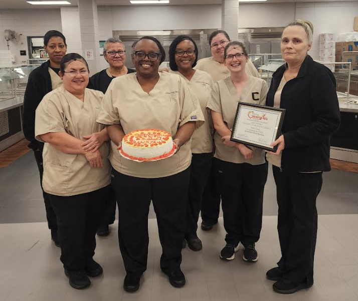 A picture of the CES cafeteria staff.