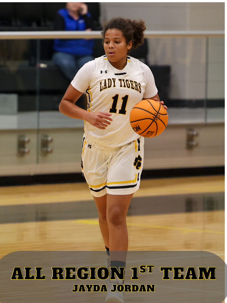 Image showing 🏀 All-Region Honors: The Lady Tigers Shine! 🐯  Join us in a massive round of applause for our CHS Girls Basketball stars! These athletes have poured their hearts into every game, and we are thrilled to see their hard work recognized at the regional level.  🌟 All-Region 1st Team:  Jayda Jordan (Senior) — Way to lead the way, Jayda!  👏 All-Region Honorable Mentions:  Makenzy Bacon (Senior)  Zamaria Williams (Sophomore)  Ja'myiah Holmes (Freshman)  Carlaysia Burgess (Freshman)  From our senior leaders finishing strong to our freshmen making an immediate impact, the future of Lady Tiger basketball is looking incredibly bright! 🖤💛  #LadyTigers #AllRegion #ClaxtonBasketball #TigerPride #StudentAthletes