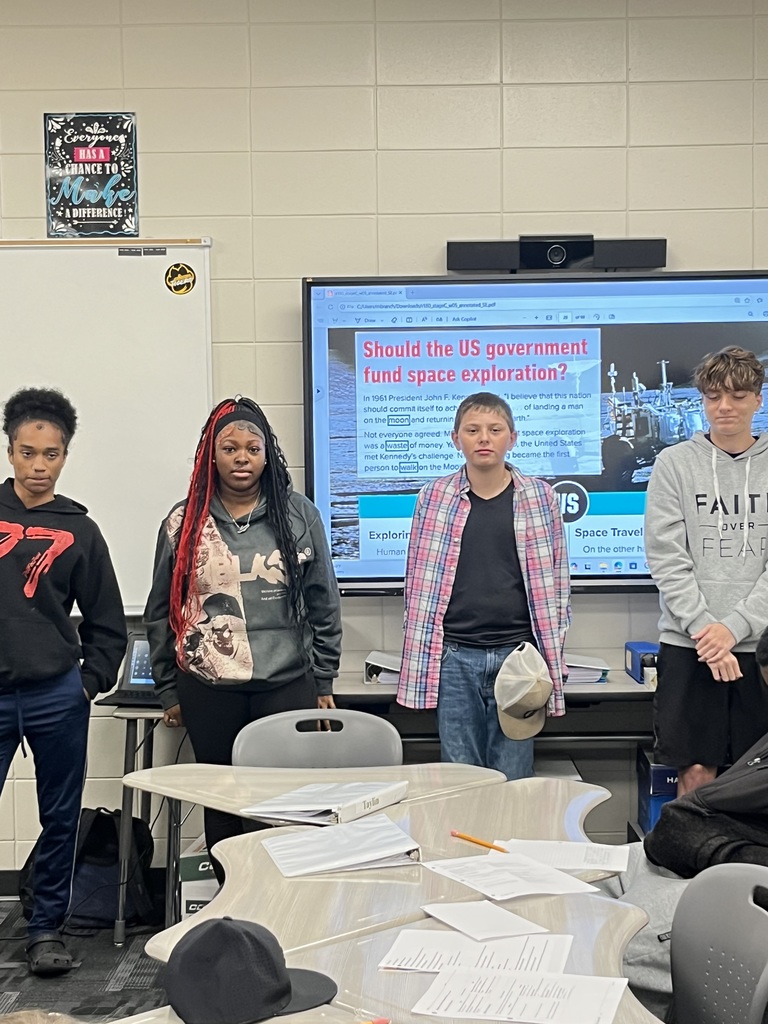 Image showing 🚀 Space: The Final (Classroom) Frontier! 👩🚀 Mrs. Branches’ 9th graders took on a massive debate: Should the US Government fund space exploration? 🛰️💰 The arguments were stellar, the evidence was grounded, and the energy was through the roof! It was amazing to see our Tigers🐯 using their voices to tackle big world issues.✨ What do YOU think? 🚀 Fund it! We need to explore. 🌍 Focus here! We have enough to do on Earth. 🐯✨ #SpaceDebate #9thGrade #TigerTalk #ClassroomHighlights