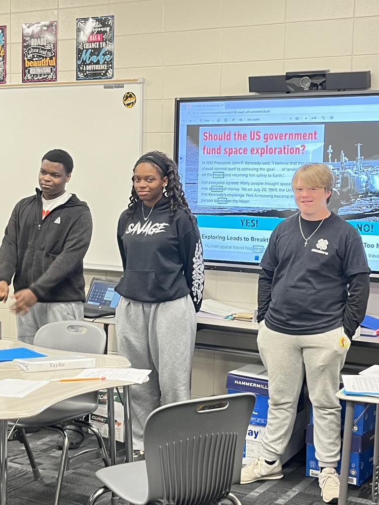 Image showing 🚀 Space: The Final (Classroom) Frontier! 👩🚀 Mrs. Branches’ 9th graders took on a massive debate: Should the US Government fund space exploration? 🛰️💰 The arguments were stellar, the evidence was grounded, and the energy was through the roof! It was amazing to see our Tigers🐯 using their voices to tackle big world issues.✨ What do YOU think? 🚀 Fund it! We need to explore. 🌍 Focus here! We have enough to do on Earth. 🐯✨ #SpaceDebate #9thGrade #TigerTalk #ClassroomHighlights