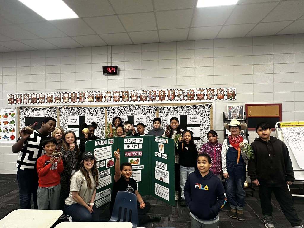 Student enjoyed learning about the Harvest of the Month, root vegetables.