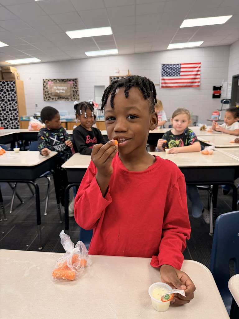 Student enjoyed learning about the Harvest of the Month, root vegetables.