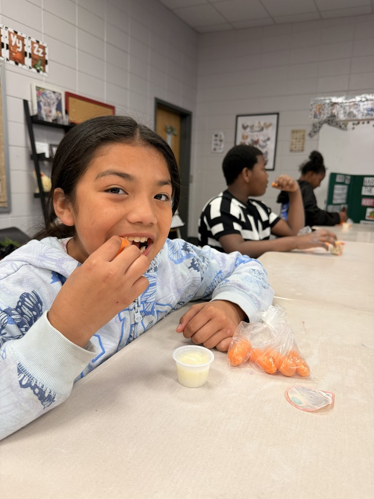 Student enjoyed learning about the Harvest of the Month, root vegetables.