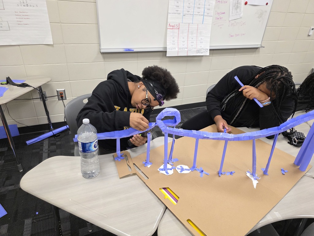 Image showing 📐 Engineering Excellence: Polynomials at Work 💻  In Mr. Transue’s Advanced Algebra class, students are learning that polynomials are the building blocks of the world around us—including our favorite theme park rides!  To successfully complete their roller coaster project, students had to use graphing technology to create a "blueprint" of their track. They analyzed the peaks, valleys, and intercepts of their functions to predict how a marble would travel. The true test came during construction, where they had to account for real-world variables like friction and gravity.  Whether they were tackling the Vertical Loop or ensuring a marble survived a high-speed valley, these Tigers proved that they have the grit and the mathematical mind to solve complex engineering problems.  #MathSkills #FutureEngineers #AdvancedAlgebra #DesmosMath #TigerPride
