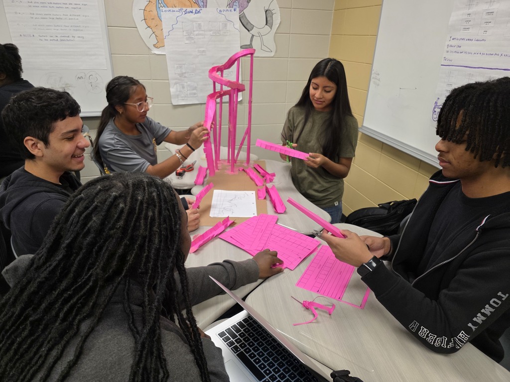 Image showing 📐 Engineering Excellence: Polynomials at Work 💻  In Mr. Transue’s Advanced Algebra class, students are learning that polynomials are the building blocks of the world around us—including our favorite theme park rides!  To successfully complete their roller coaster project, students had to use graphing technology to create a "blueprint" of their track. They analyzed the peaks, valleys, and intercepts of their functions to predict how a marble would travel. The true test came during construction, where they had to account for real-world variables like friction and gravity.  Whether they were tackling the Vertical Loop or ensuring a marble survived a high-speed valley, these Tigers proved that they have the grit and the mathematical mind to solve complex engineering problems.  #MathSkills #FutureEngineers #AdvancedAlgebra #DesmosMath #TigerPride
