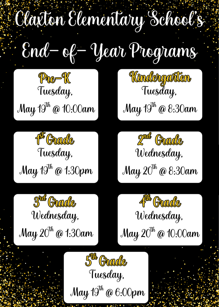 End of the Year Programs