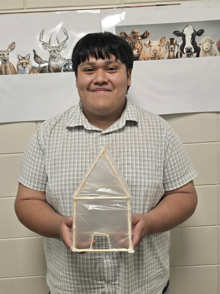 Image shows Mini Greenhouses, Major Skills! 🏗️🌱✨  Mr. Turner’s Horticulture students just leveled up! After studying different structural designs, they went hands-on to build their own mini greenhouses. 🔨  From frame design to climate control, these Tigers are learning exactly what it takes to keep a crop thriving. 🌡️🌿   #TheDEN #Horticulture #MiniGreenhouse #AgKids #ClaxtonHighSchool #HandsOnAg
