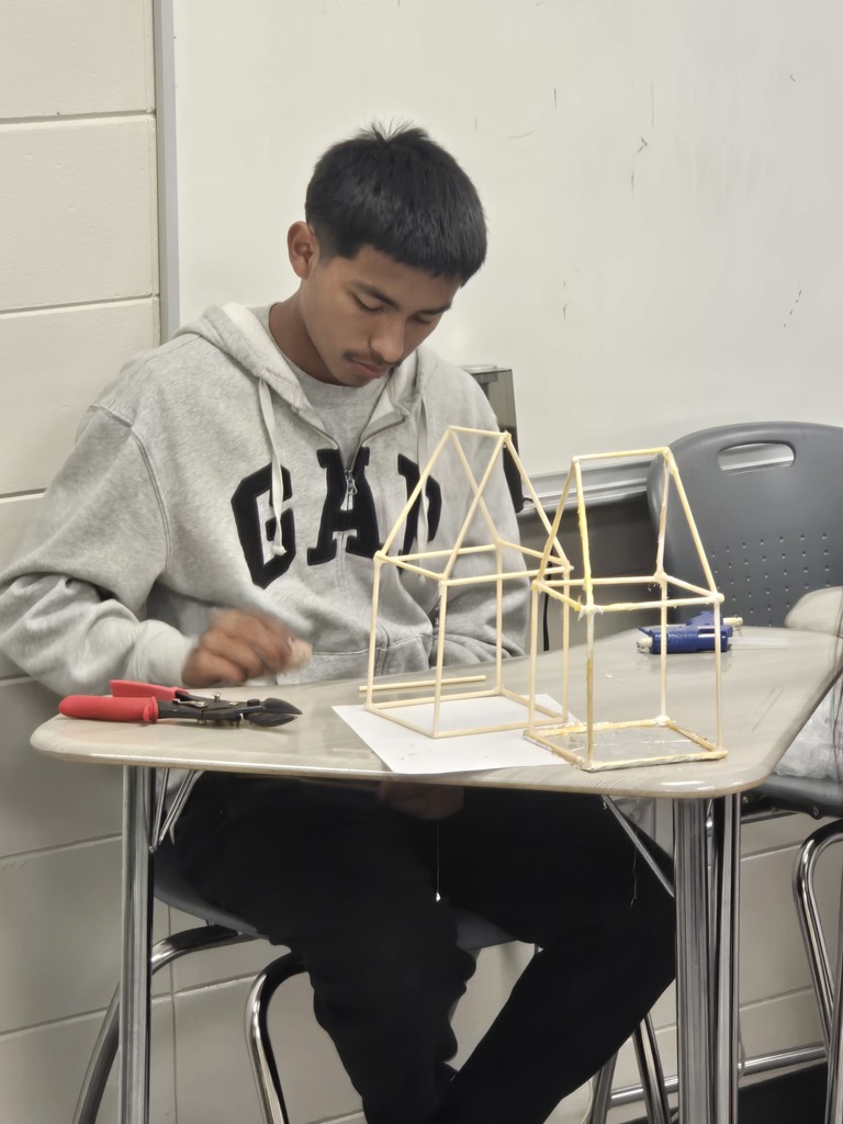 Image shows Mini Greenhouses, Major Skills! 🏗️🌱✨  Mr. Turner’s Horticulture students just leveled up! After studying different structural designs, they went hands-on to build their own mini greenhouses. 🔨  From frame design to climate control, these Tigers are learning exactly what it takes to keep a crop thriving. 🌡️🌿   #TheDEN #Horticulture #MiniGreenhouse #AgKids #ClaxtonHighSchool #HandsOnAg