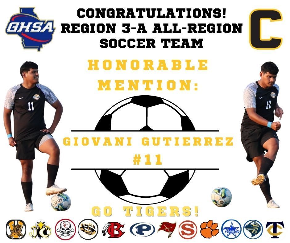 Giovani Gutierrez All Region Honorable Mention