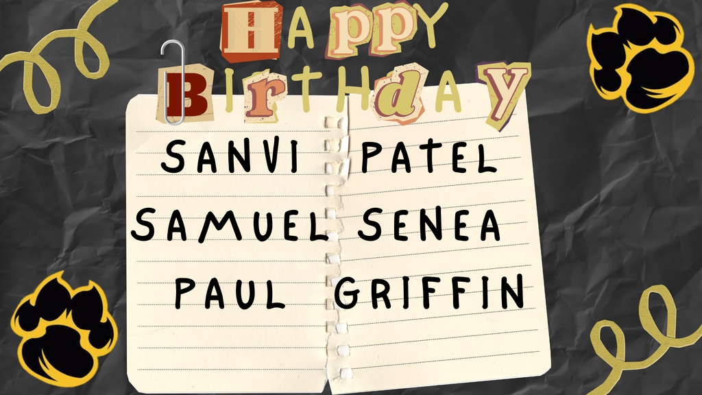 HAPPY BIRTHDAY, SANVI, SAMUEL, AND PAUL!
