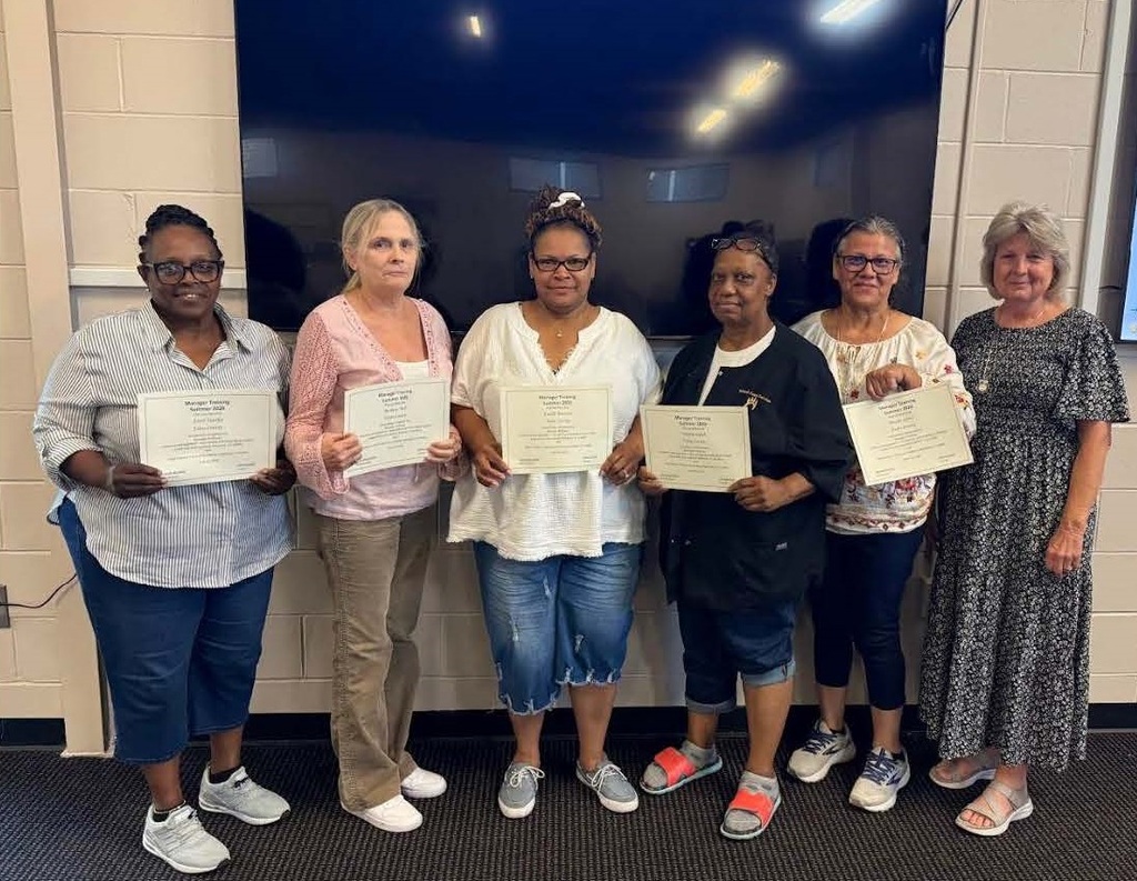 Evans County School Nutrition Staff who recently completed the Manager Pathway course.