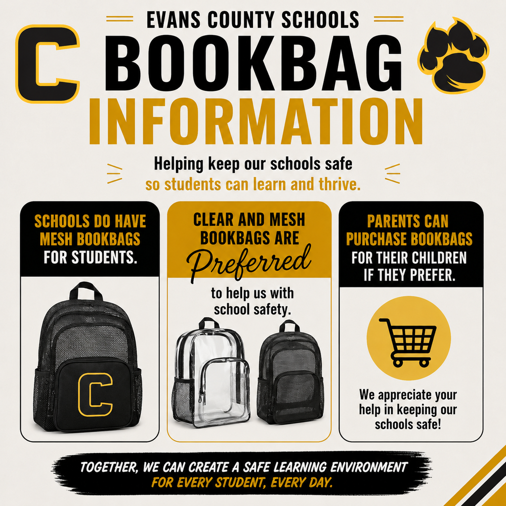 Bookbag Information. Clear and mesh bookbags are preferred to help us with school safety. Schools do have mesh bookbags for students. Parents can purchase bookbags for their children if they prefer. We appreciate your help in keeping our schools safe!