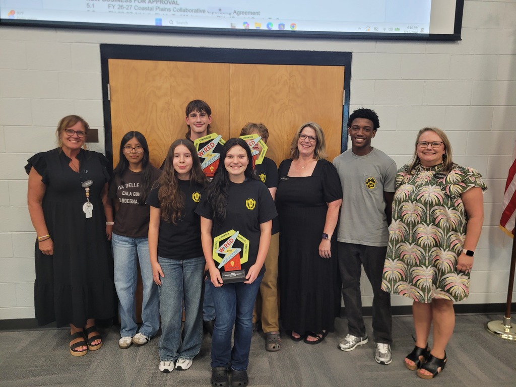 CMS BETA Club students recognized at the Board Meeting on Monday evening.