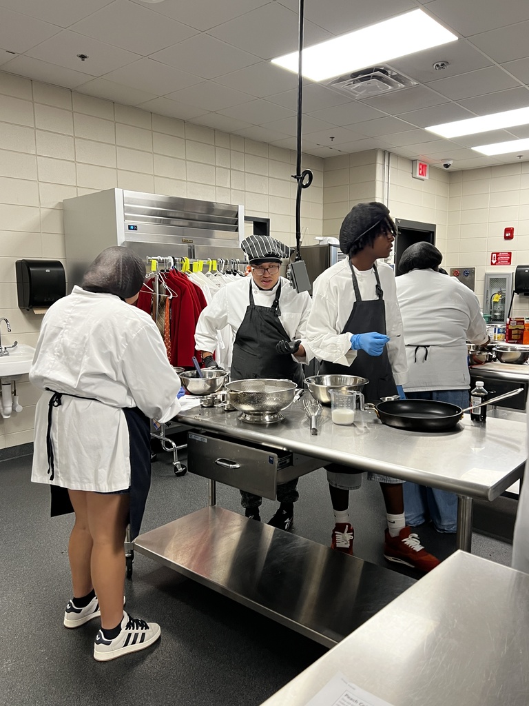 Image showing 🥧 Baking up something special at CHS! 🍫🍓✨ Mrs. Pirie’s Culinary Arts 2 students took on a sweet research and baking challenge—crafting homemade cobblers from scratch! 👨‍🍳👩‍🍳  From classic peach and blackberry to innovative recipes like chocolate-covered strawberry, these student chefs nailed every single dish. After tasting their masterpieces, they spread the joy by sharing samples with faculty and staff! 🍑😋  A big shoutout to these talented Tigers for filling our halls with delicious smells and amazing food.  🐅💛🖤  #CHSTigers #CulinaryArts #CTAE #ClaxtonHighSchool #StudentChefs #TheDen #ERCCA