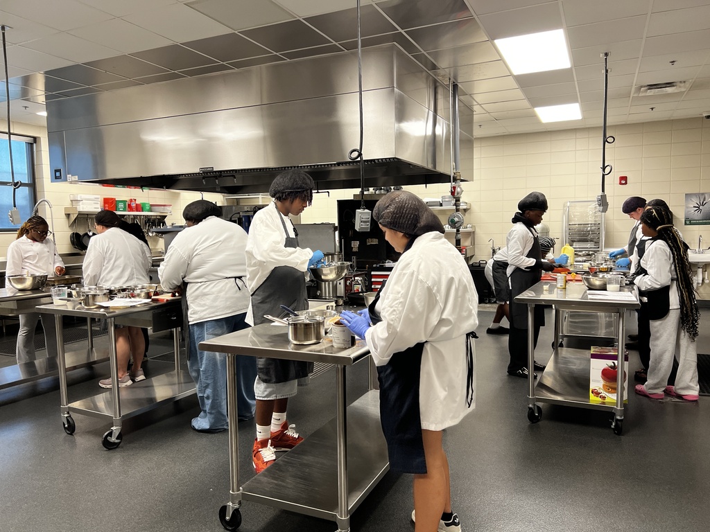 Image showing 🥧 Baking up something special at CHS! 🍫🍓✨ Mrs. Pirie’s Culinary Arts 2 students took on a sweet research and baking challenge—crafting homemade cobblers from scratch! 👨‍🍳👩‍🍳  From classic peach and blackberry to innovative recipes like chocolate-covered strawberry, these student chefs nailed every single dish. After tasting their masterpieces, they spread the joy by sharing samples with faculty and staff! 🍑😋  A big shoutout to these talented Tigers for filling our halls with delicious smells and amazing food.  🐅💛🖤  #CHSTigers #CulinaryArts #CTAE #ClaxtonHighSchool #StudentChefs #TheDen #ERCCA