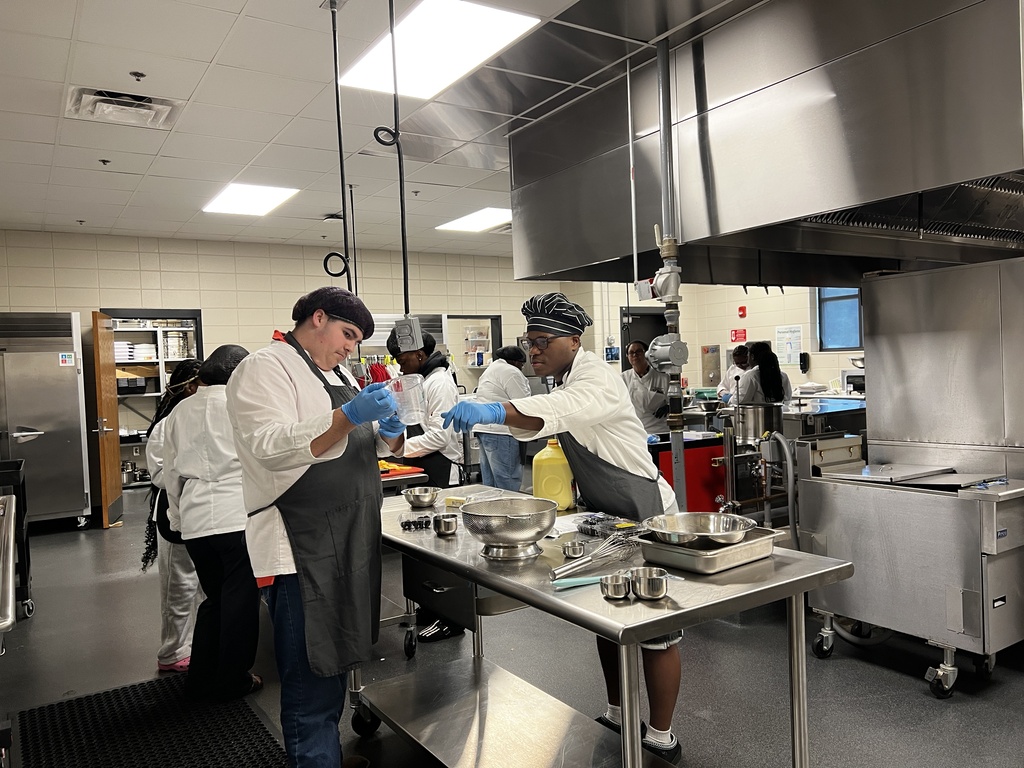 Image showing 🥧 Baking up something special at CHS! 🍫🍓✨ Mrs. Pirie’s Culinary Arts 2 students took on a sweet research and baking challenge—crafting homemade cobblers from scratch! 👨‍🍳👩‍🍳  From classic peach and blackberry to innovative recipes like chocolate-covered strawberry, these student chefs nailed every single dish. After tasting their masterpieces, they spread the joy by sharing samples with faculty and staff! 🍑😋  A big shoutout to these talented Tigers for filling our halls with delicious smells and amazing food.  🐅💛🖤  #CHSTigers #CulinaryArts #CTAE #ClaxtonHighSchool #StudentChefs #TheDen #ERCCA